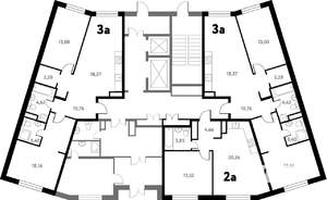 2-к квартира, вторичка, 43м2, 1/17 этаж