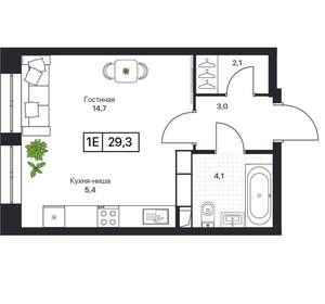 Студия квартира, вторичка, 29м2, 8/17 этаж