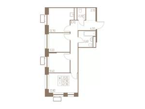 3-к квартира, вторичка, 67м2, 12/25 этаж