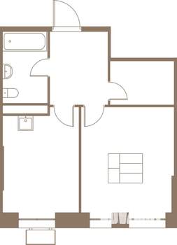 1-к квартира, вторичка, 46м2, 2/25 этаж