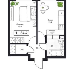 1-к квартира, вторичка, 35м2, 5/17 этаж