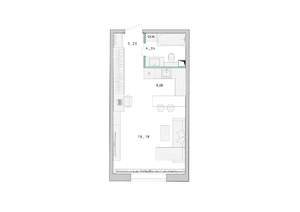 Студия квартира, строящийся дом, 31м2, 2/17 этаж