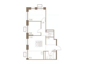 3-к квартира, строящийся дом, 70м2, 22/25 этаж