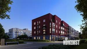 1-к квартира, строящийся дом, 43м2, 2/4 этаж