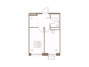 1-к квартира, вторичка, 41м2, 14/25 этаж