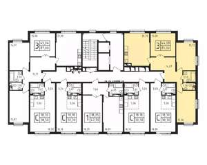 3-к квартира, строящийся дом, 85м2, 3/17 этаж