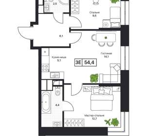 2-к квартира, вторичка, 54м2, 11/17 этаж