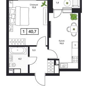 1-к квартира, вторичка, 41м2, 5/17 этаж