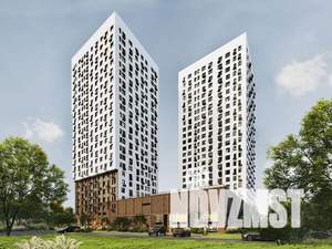 2-к квартира, строящийся дом, 62м2, 23/23 этаж
