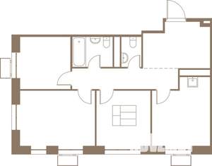 3-к квартира, вторичка, 72м2, 5/25 этаж