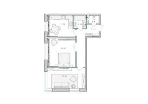 2-к квартира, строящийся дом, 60м2, 2/17 этаж