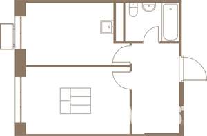 1-к квартира, вторичка, 42м2, 25/25 этаж