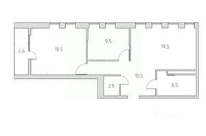 2-к квартира, вторичка, 67м2, 19/21 этаж