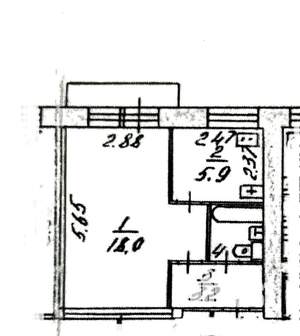 1-к квартира, вторичка, 31м2, 9/9 этаж