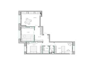 3-к квартира, строящийся дом, 87м2, 7/17 этаж